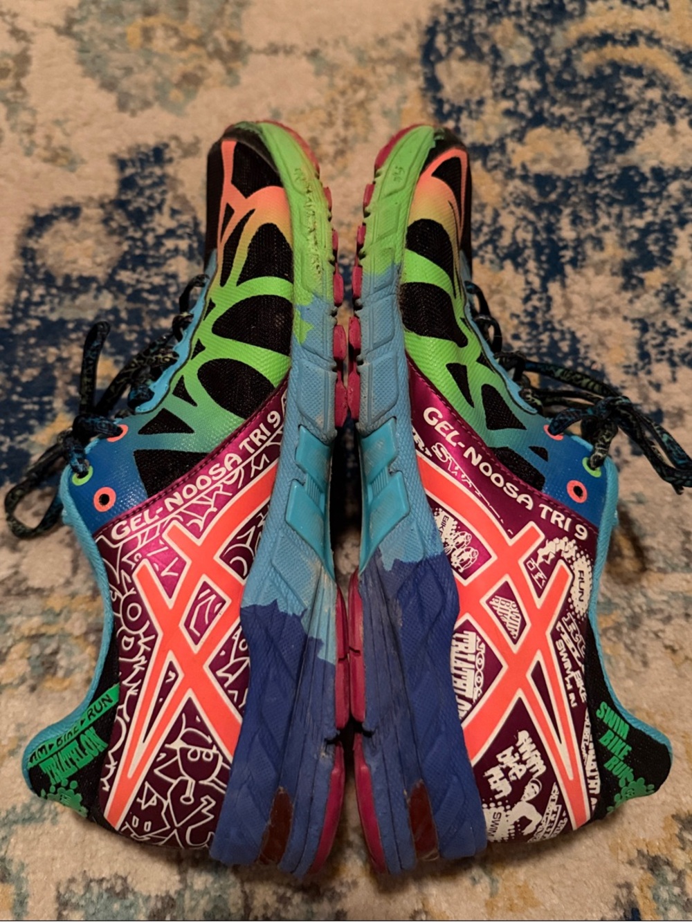 ASICS GEL-Noosa Tri 9 Multicolor Triathlon Running Shoes Women’s Size 8
